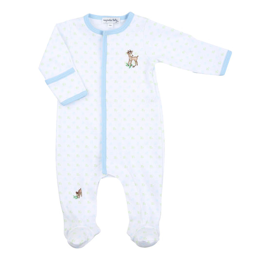 Baby Buck Embroidered Footie
