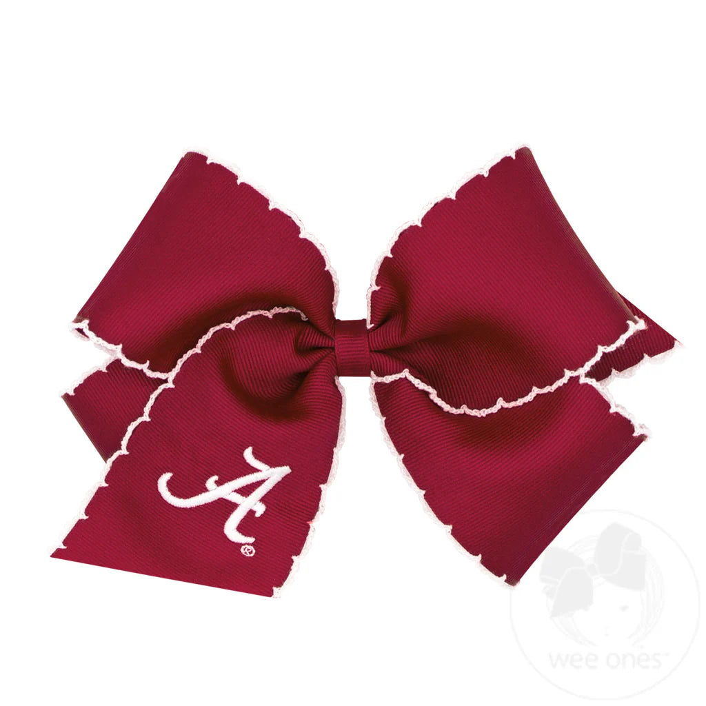 King Collegiate Moonstitch Embroidered Hair Bow | Bama