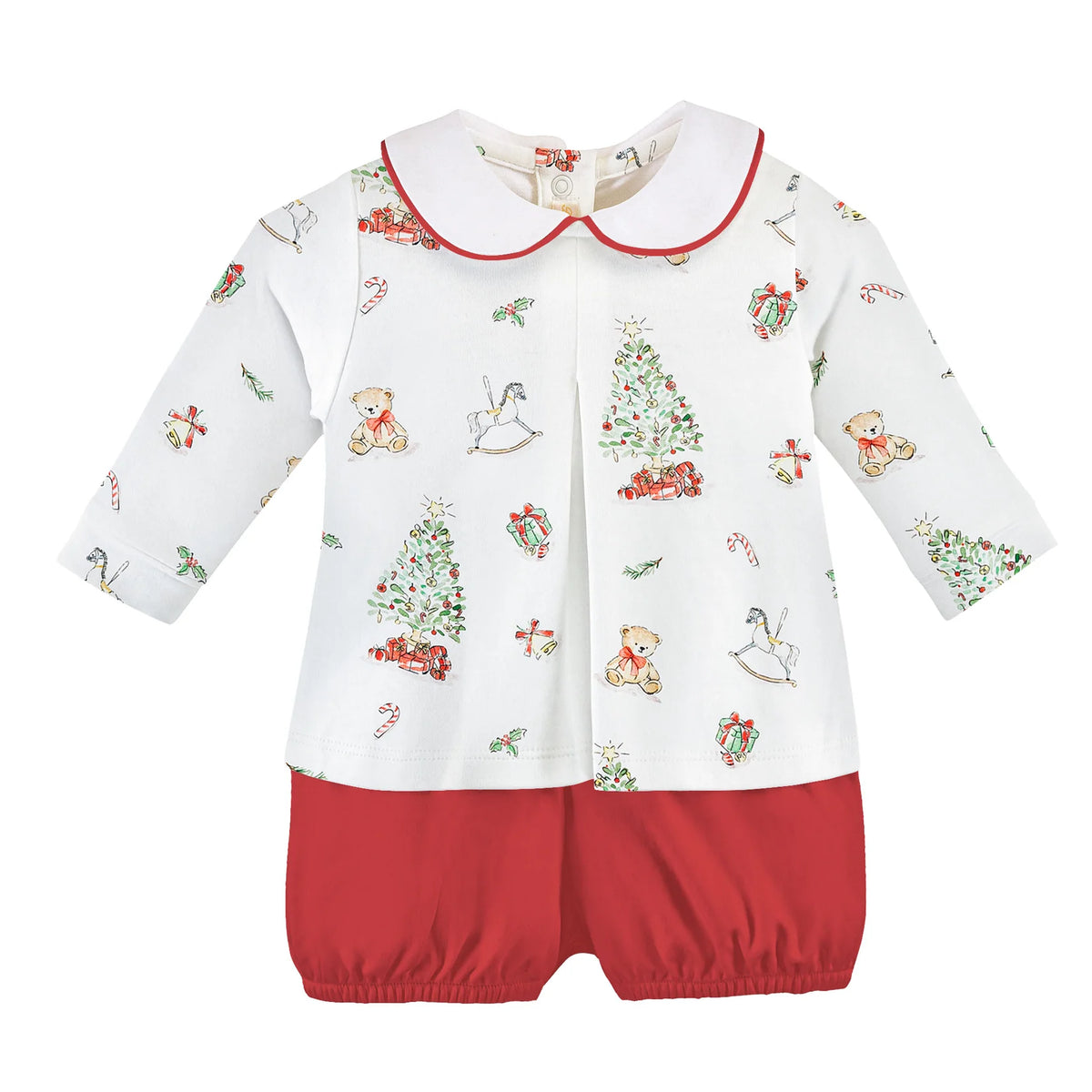 Little Christmas Tree Printed Pima Diaper Set