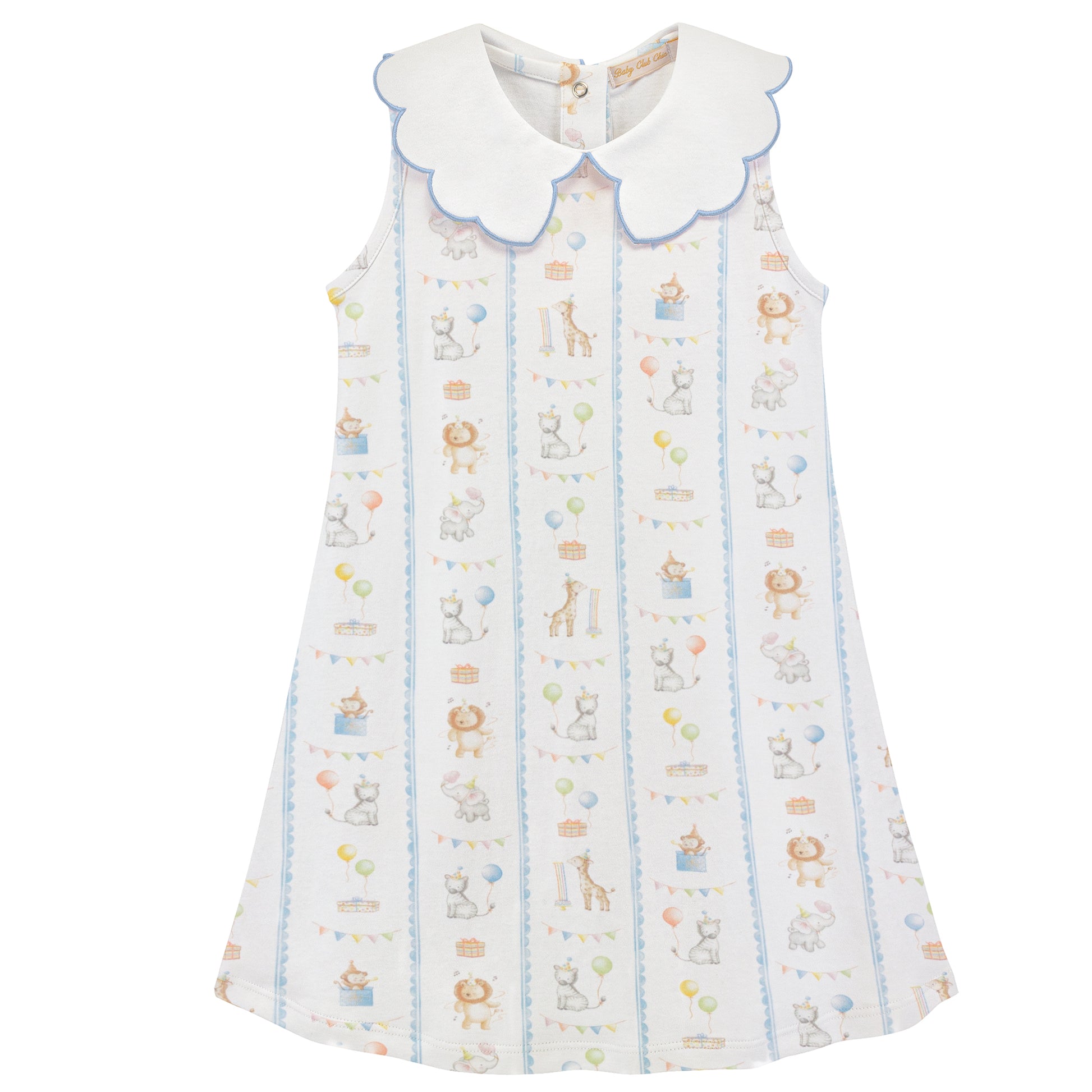 sweet sparkle dress w/scalloped collar