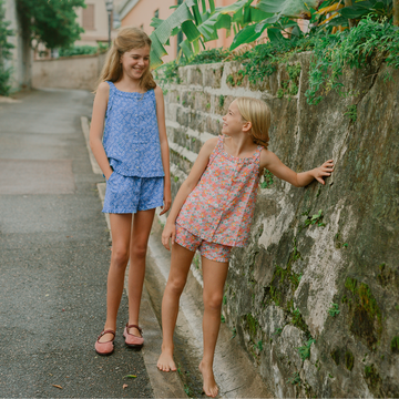 rosebay ruffle tank and short set