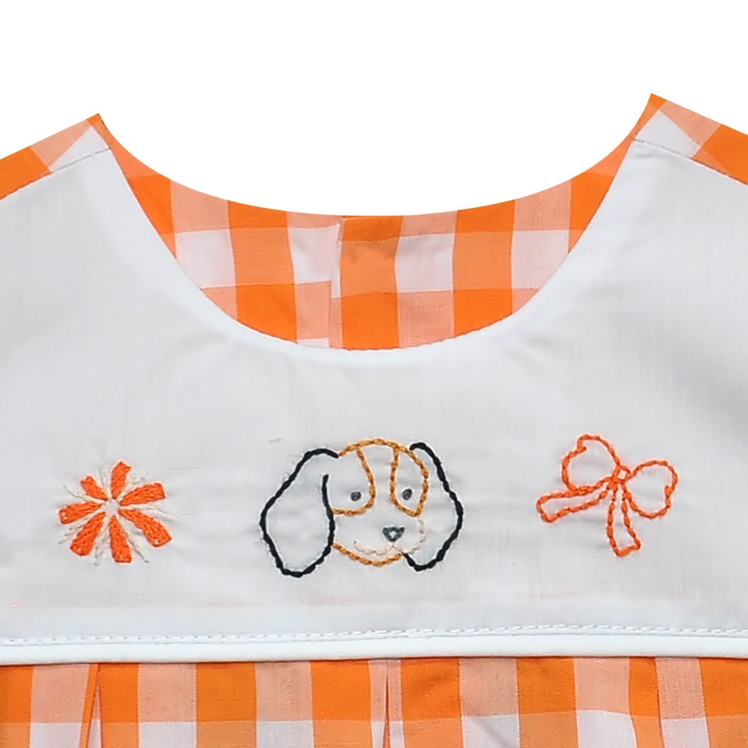 Hound Dog Orange & White Bloomer Set