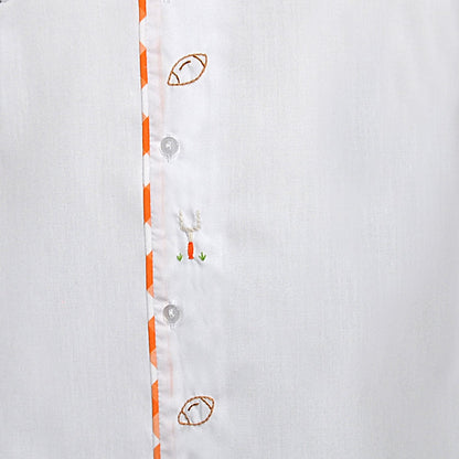 Hound Dog Orange & White Daygown