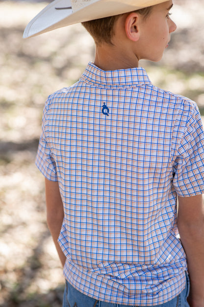 Brazos Plaid Polo Short Sleeve Shirt