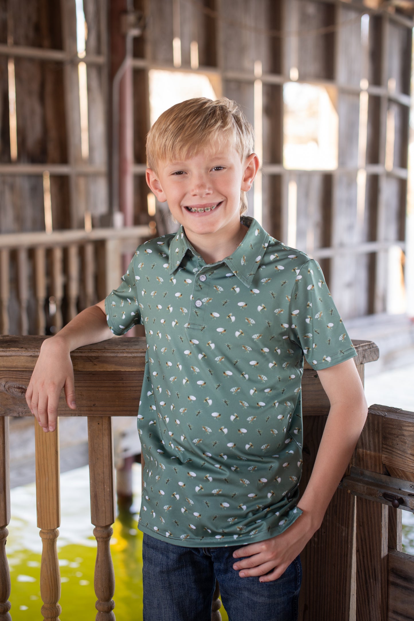 Fly Fishing Polo Short Sleeve Shirt