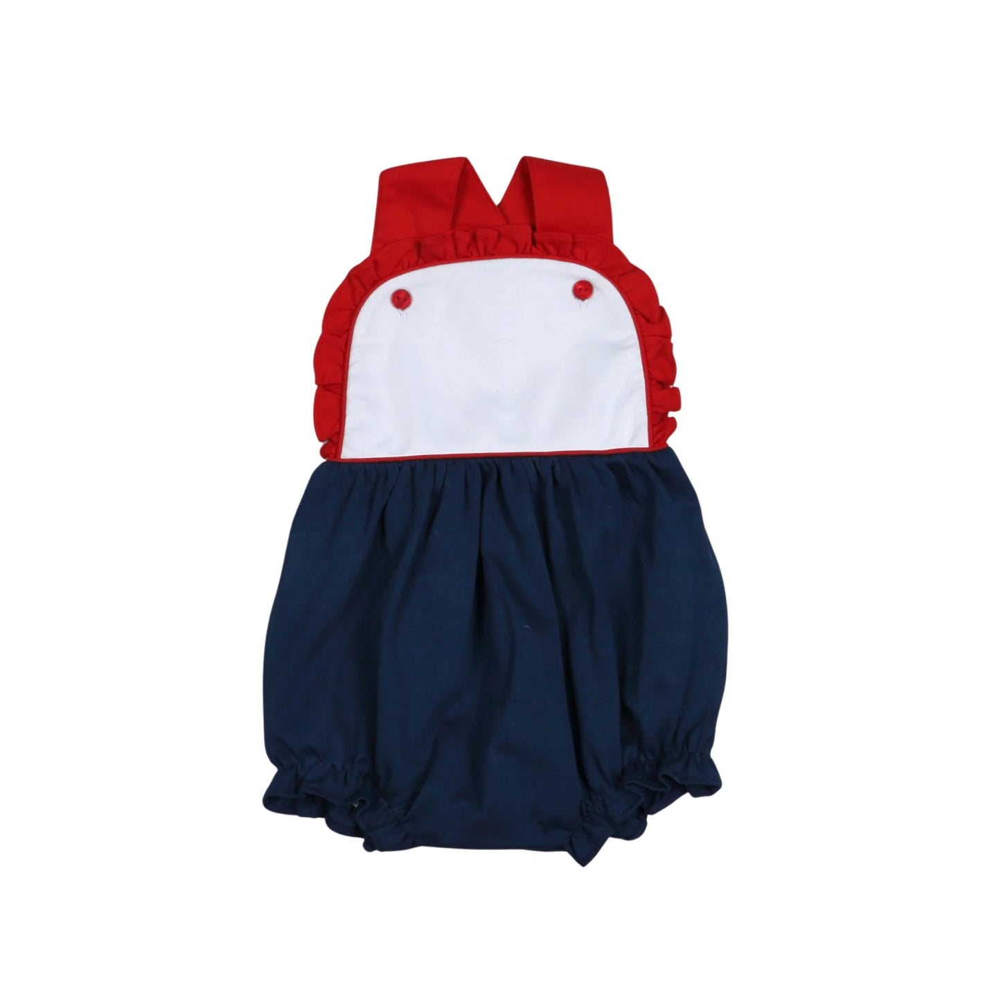 Patriotic Red & Blue Girl Sun Bubble