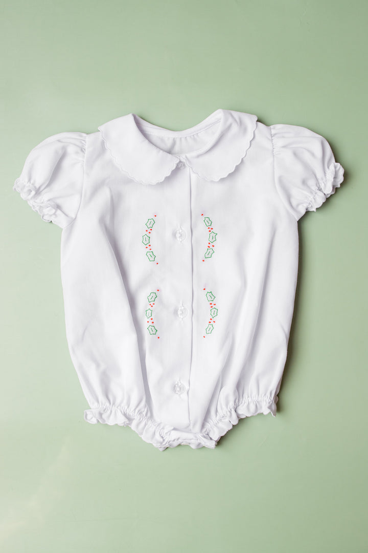 Holly Trio Embroidered Scallop Collar Bubble