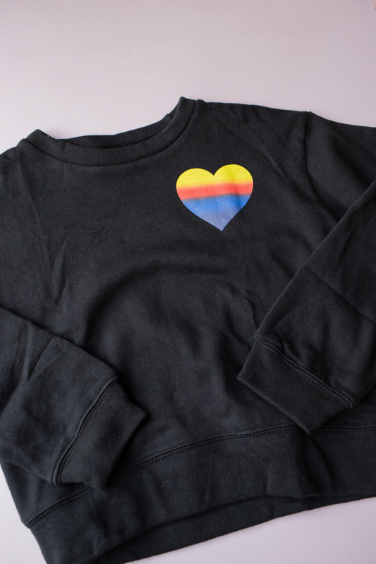 Heart Crewneck | Black