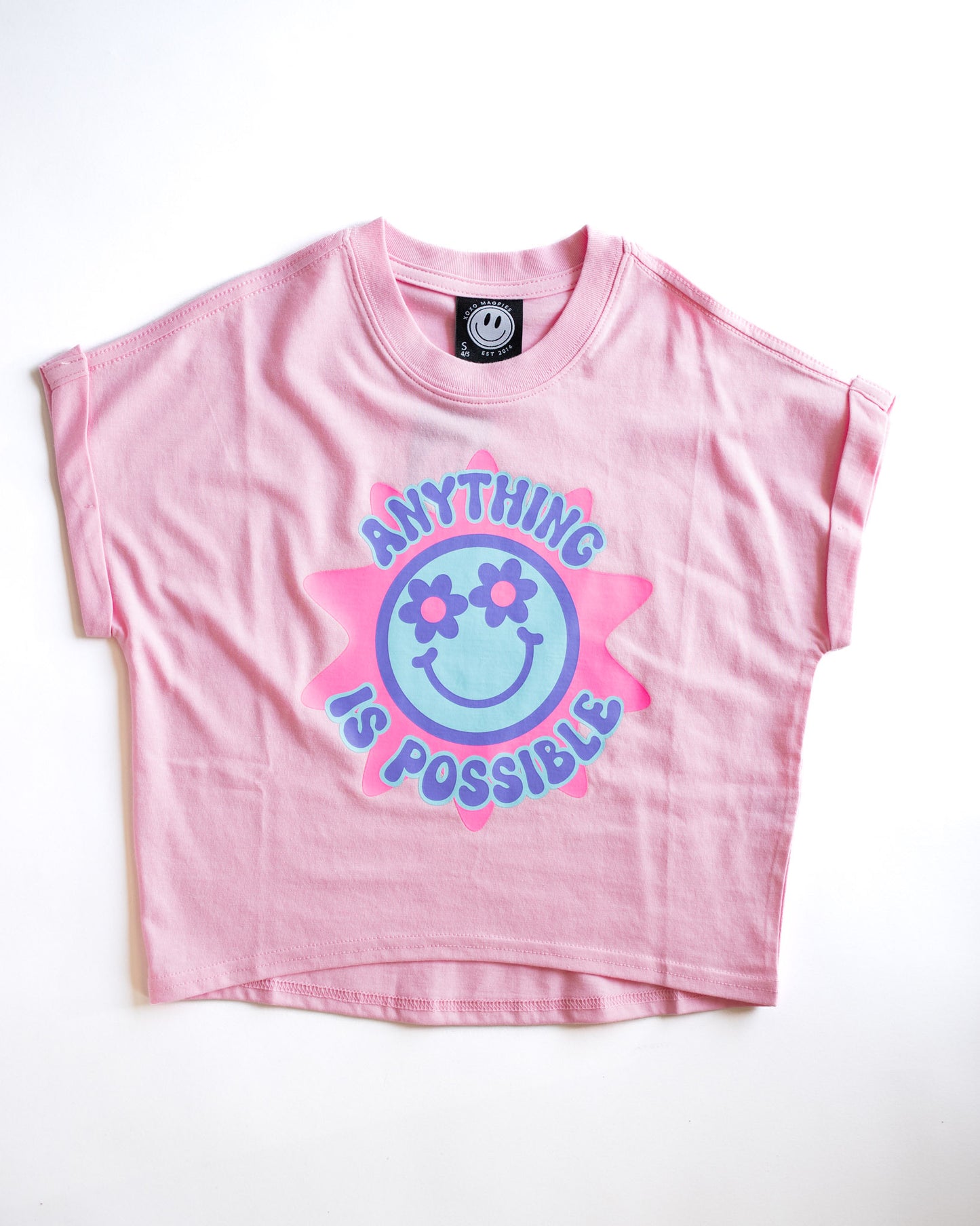 XOXO by Magpies Anything is Possible Printed Tee | Bubble Gum Pink