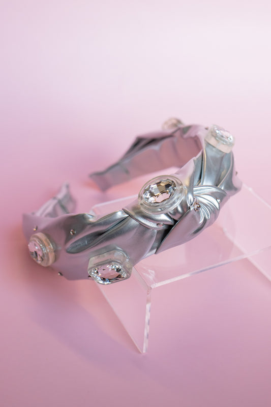 Patent Gem Headband | Silver