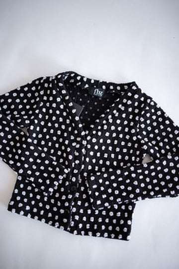 Bubble Dot Long Sleeve | Black/White