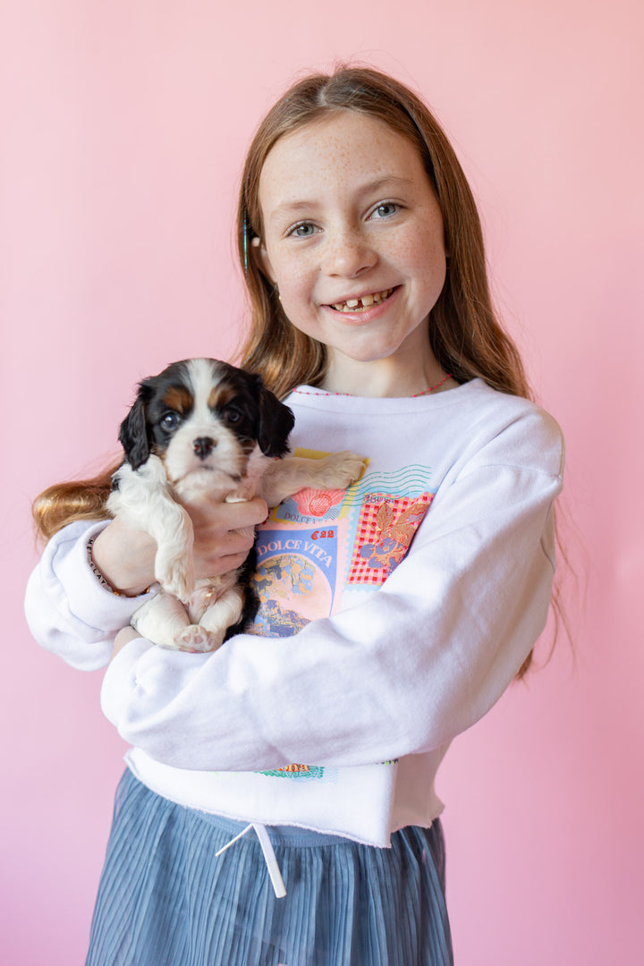 Destination Stamp Sweatshirt | White