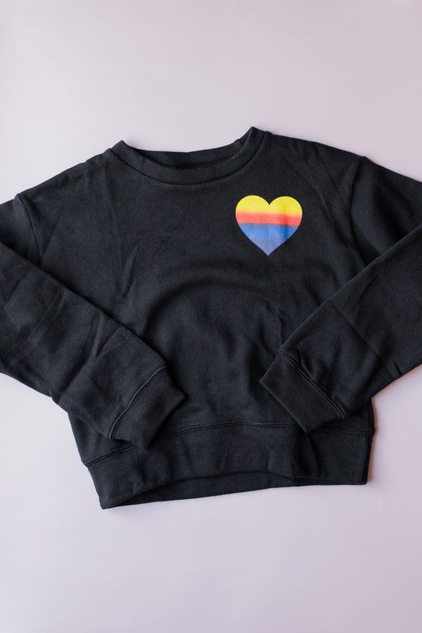 Heart Crewneck | Black