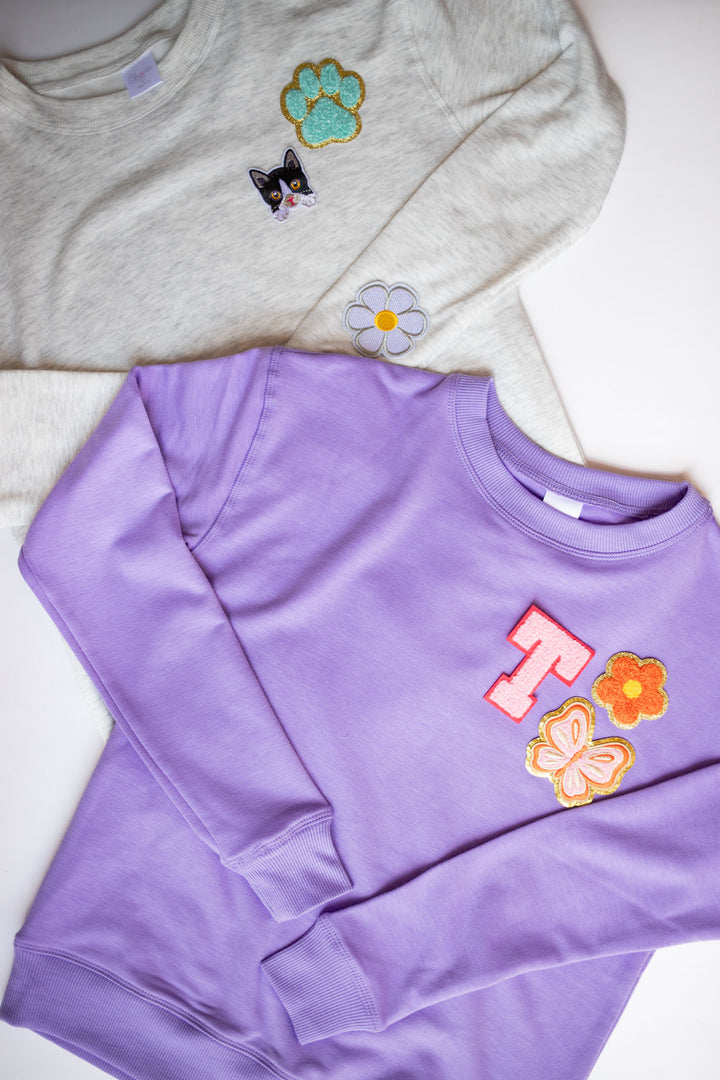 Custom Patch Set | Cloud Oversized Sweatshirt + Wide Leg Pant