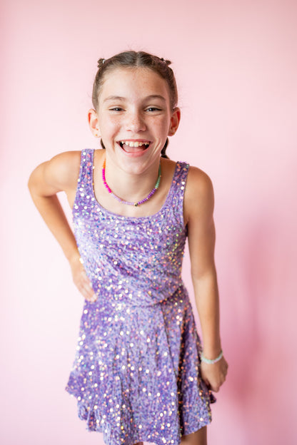 Velvet Sequin Dress | Purple