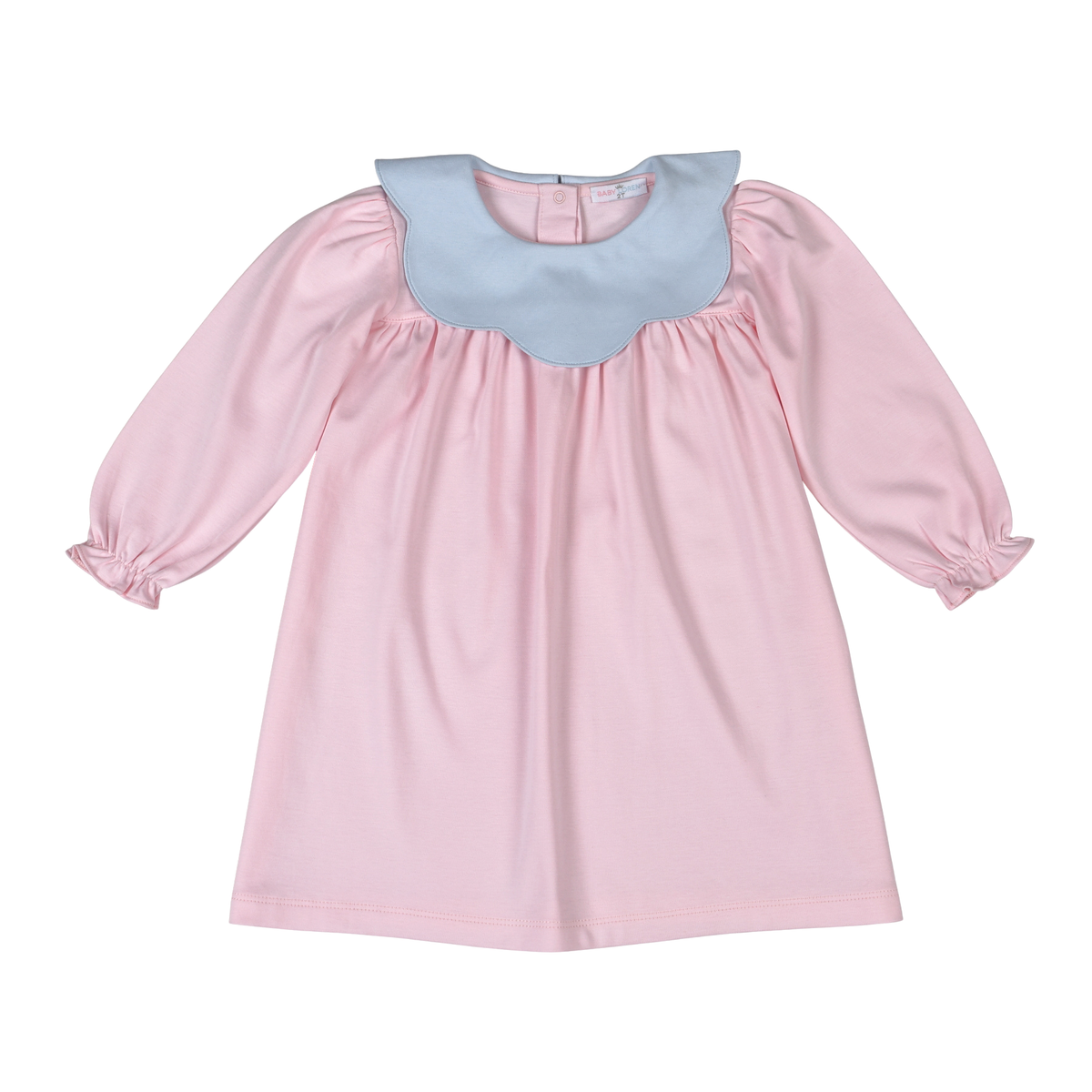 Emma Pink Pima Scallop Collar Dress