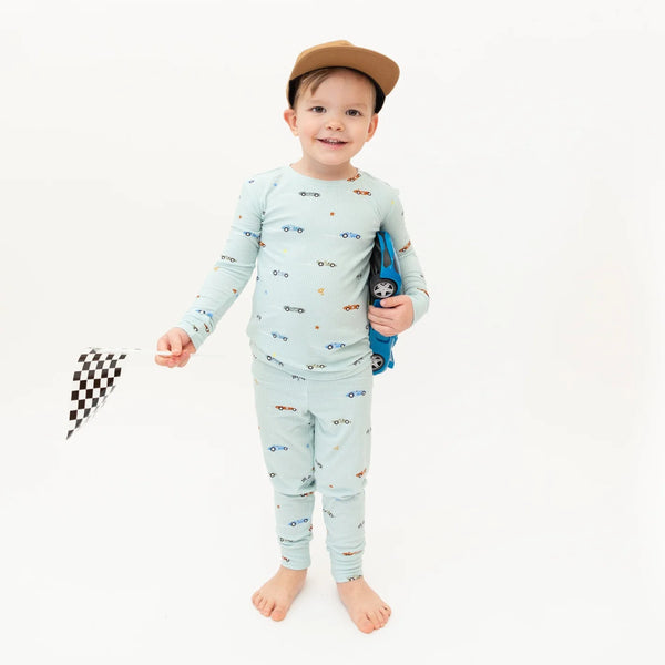 Two-Piece Long Sleeve Pajamas | Race Cars