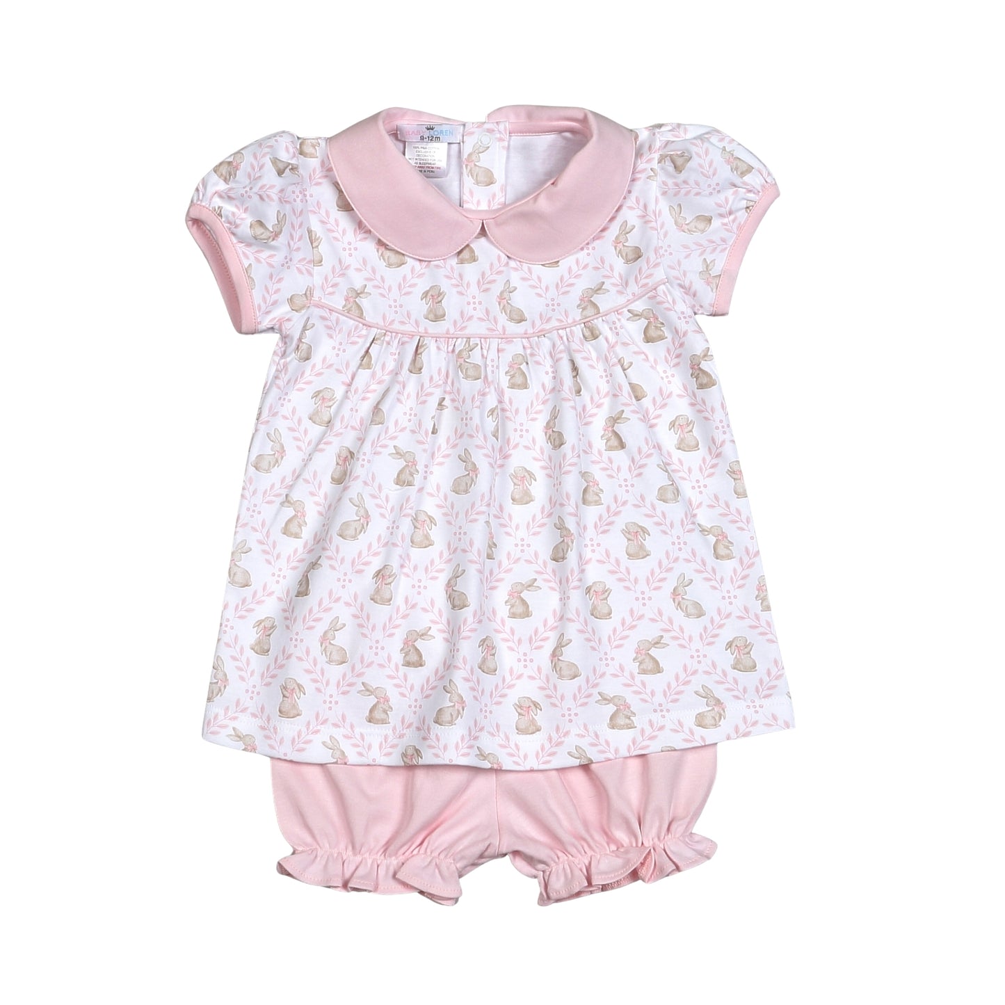 Pink Easter Bunnies Pima Bloomer Set