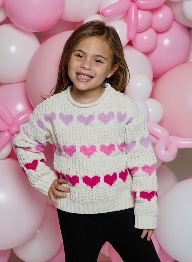 Chenille Heart Sweater