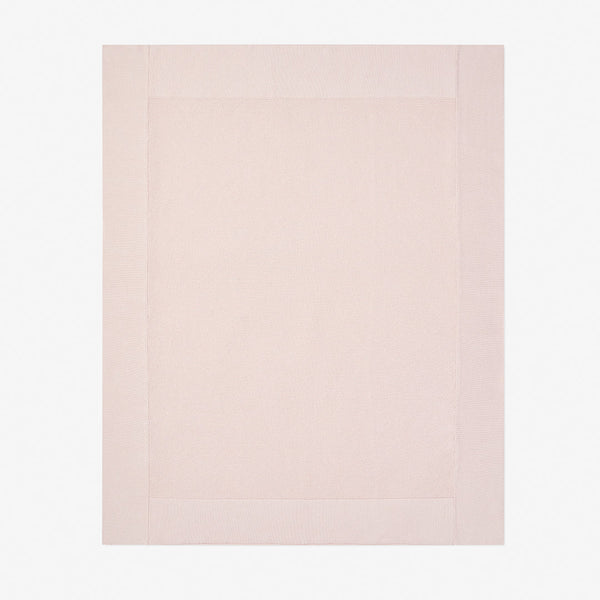 Sofia + Finn Garter Knit Baby Blanket | Pale Pink