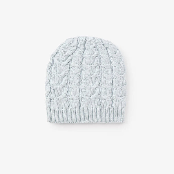 Horseshoe Cable Knit Hat | Pale Blue