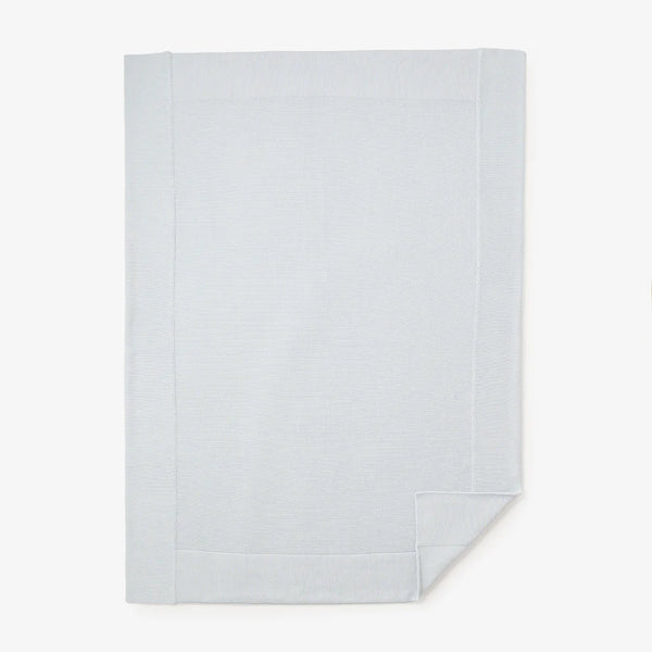 Sofia + Finn Garter Knit Baby Blanket | Pale Blue