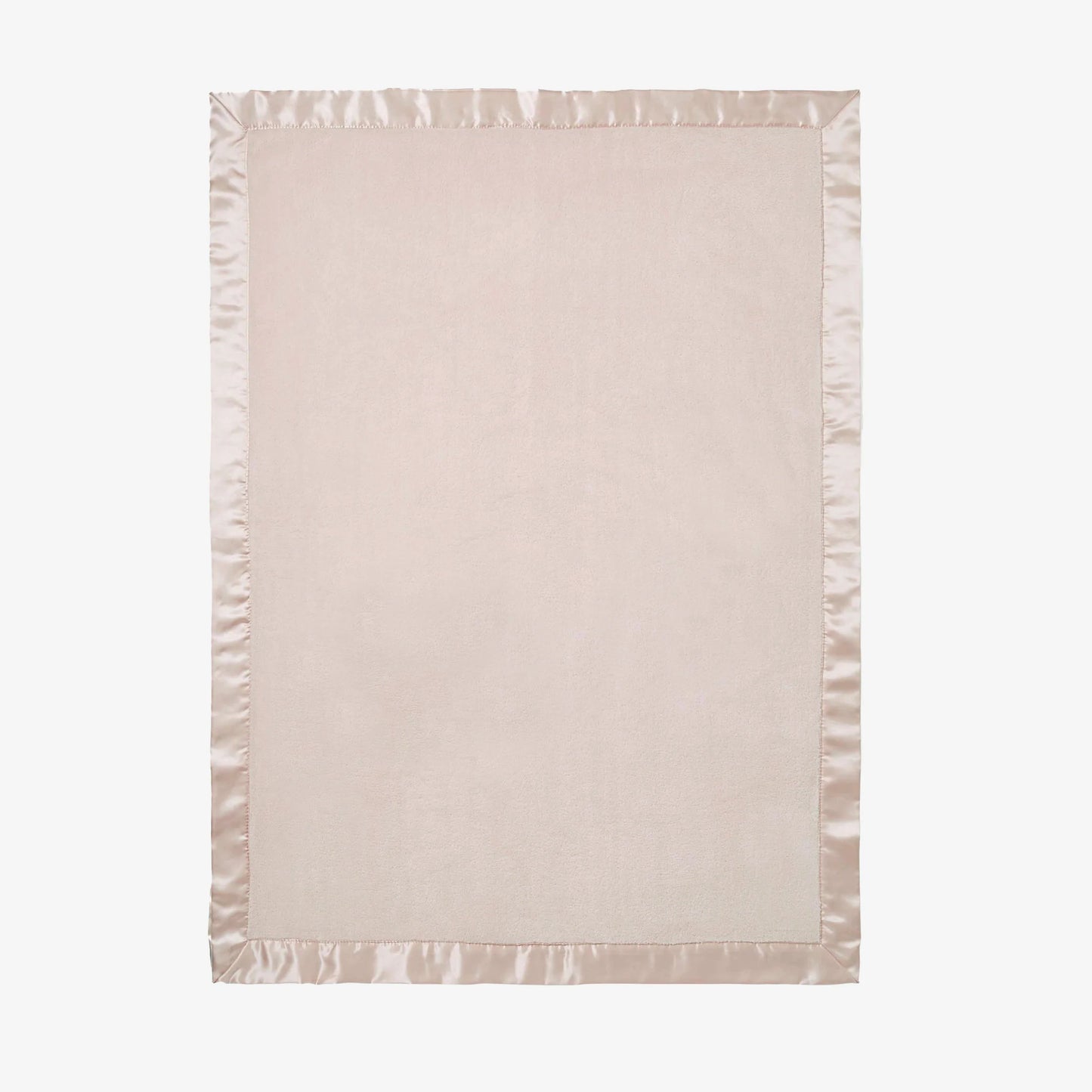 Satin Trim Flannel Fleece Blanket | Pink