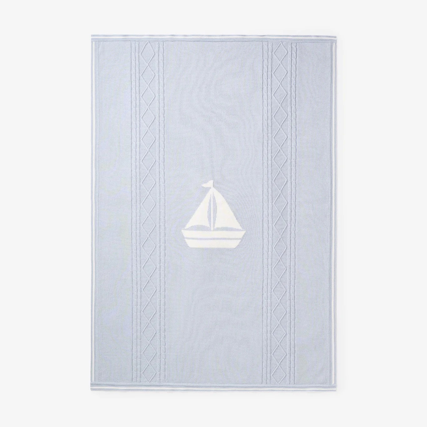 Nautical Cotton Cable Knit Blanket