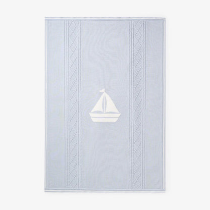 Nautical Cotton Cable Knit Blanket