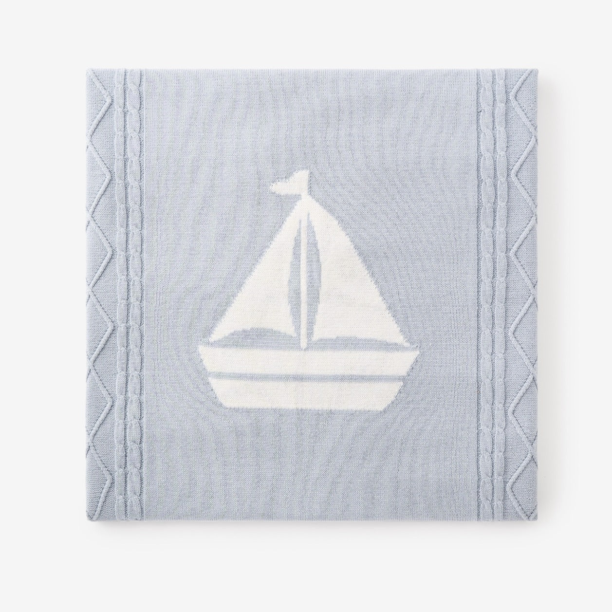 Nautical Cotton Cable Knit Blanket