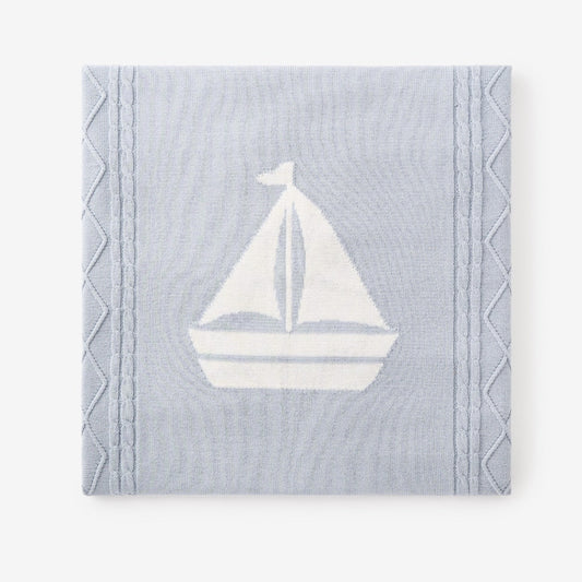 Nautical Cotton Cable Knit Blanket