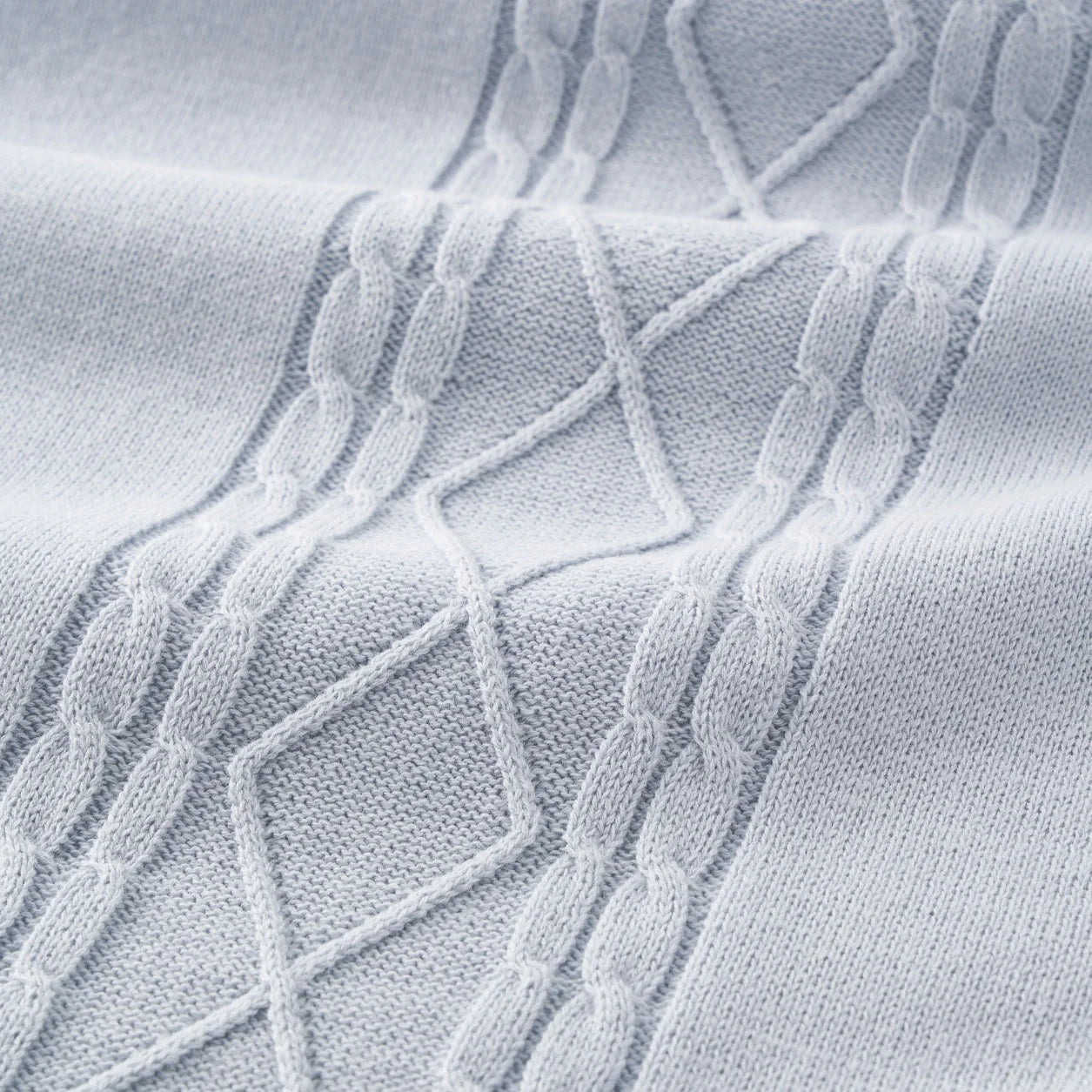 Nautical Cotton Cable Knit Blanket