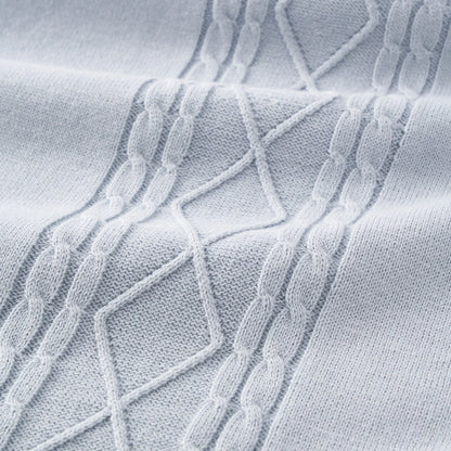 Nautical Cotton Cable Knit Blanket