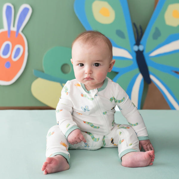 Kyte Baby Zippered Bamboo Romper | The Very Hungry Caterpillar and Friends