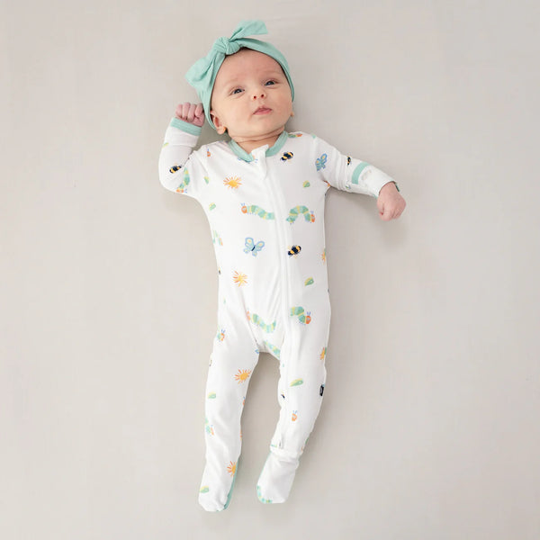 Kyte Baby Zippered Bamboo Footie | The Very Hungry Caterpillar and Friends