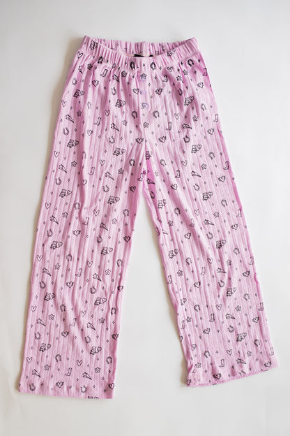 Pointelle Pant | Pink Western