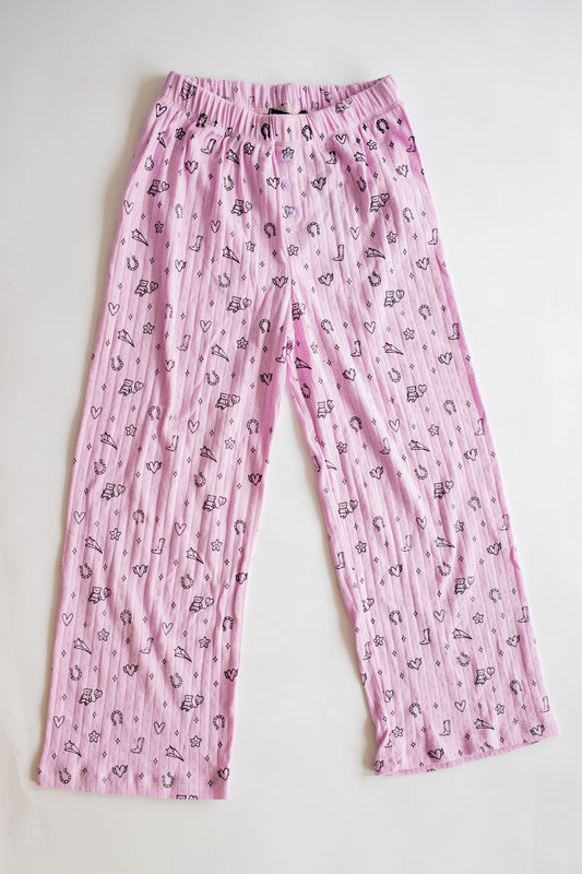 Pointelle Pant | Pink Western