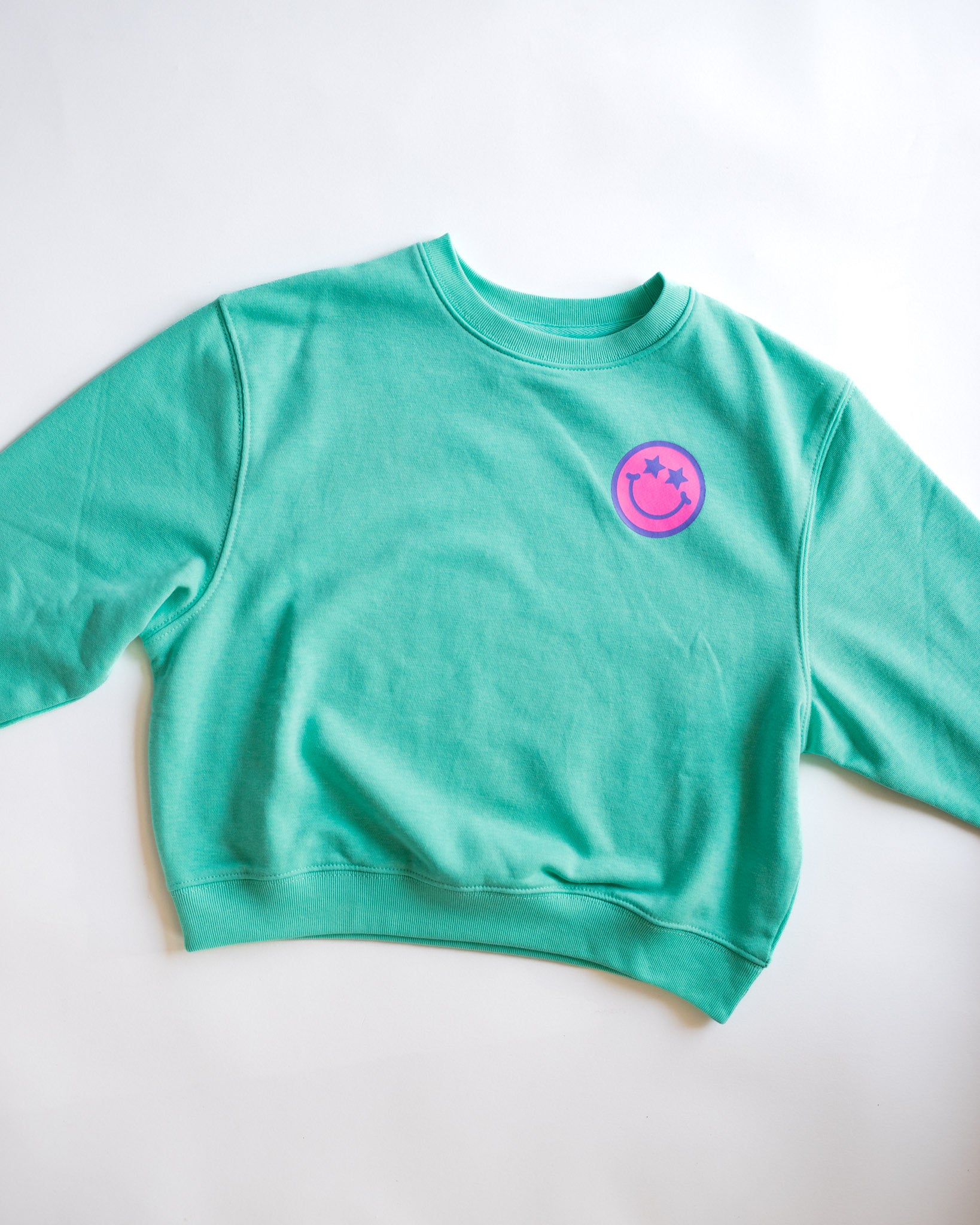 XOXO by Magpies Anything is Possible Smiley Sweatshirt | Aqua