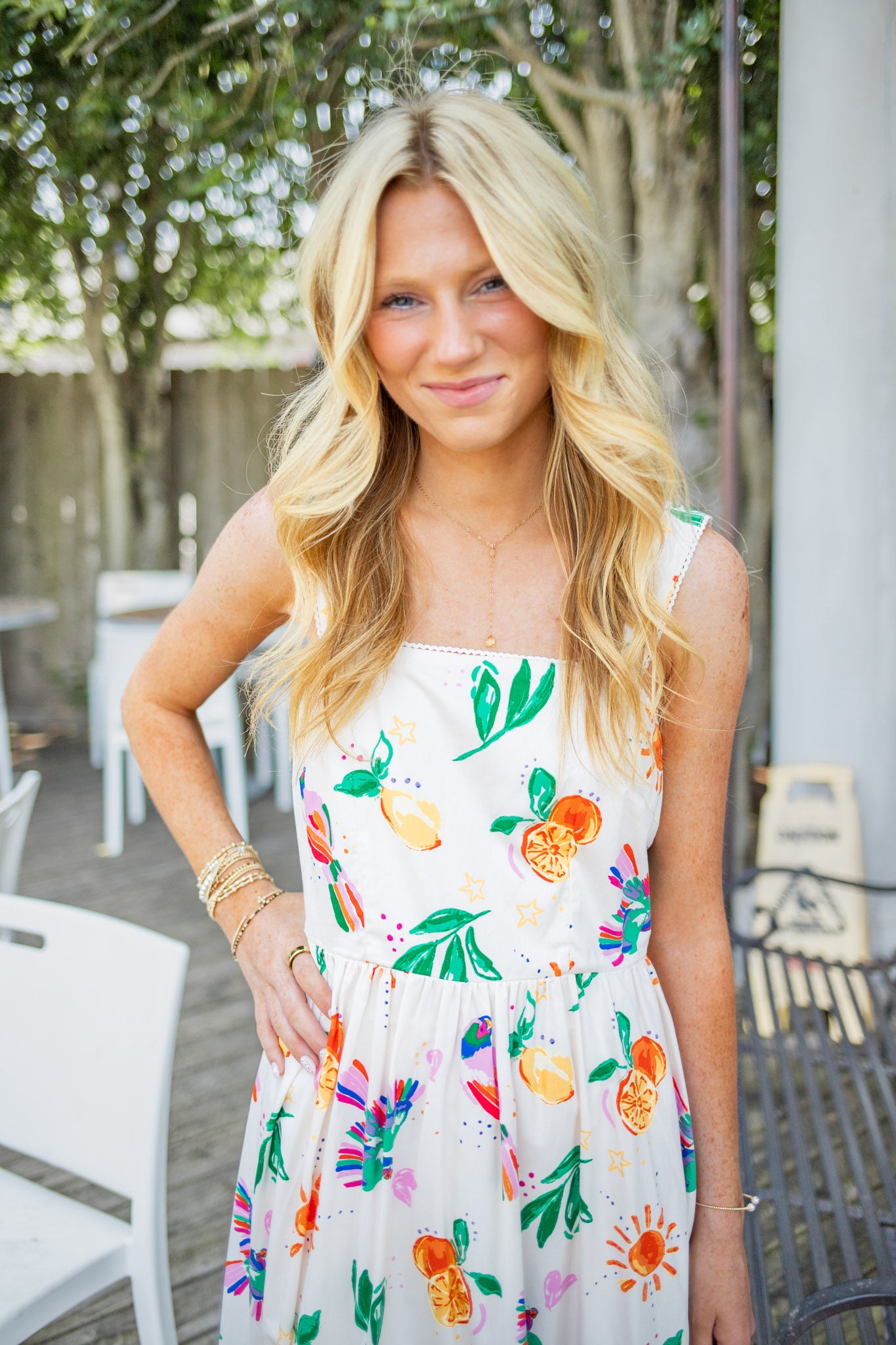 The Rio Midi Dress | Cream Multi