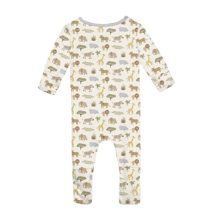 Print Convertible Sleeper with Zipper | Natural Mini Safari