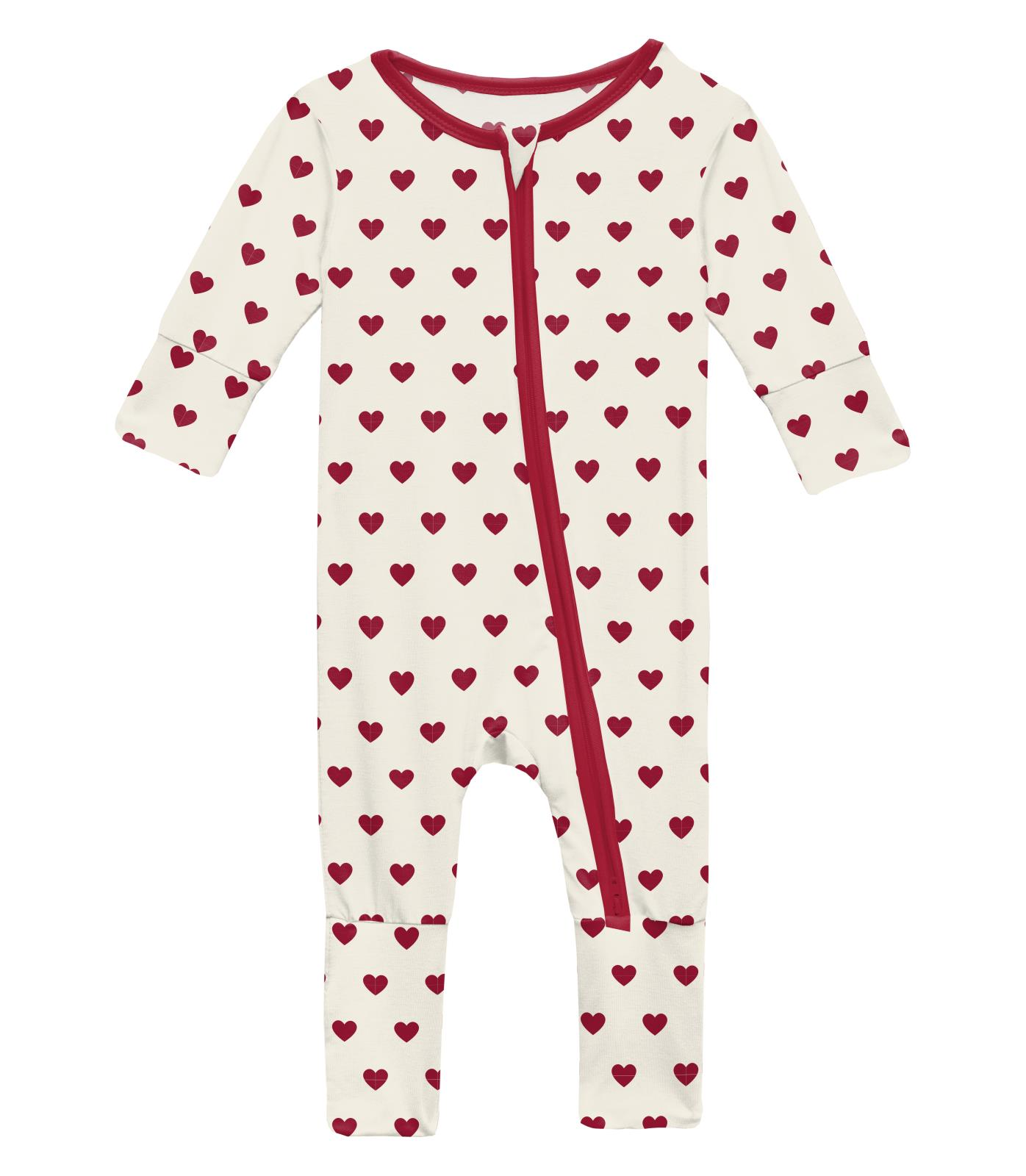 Print Convertible Sleeper with Zipper | Natural Hearts