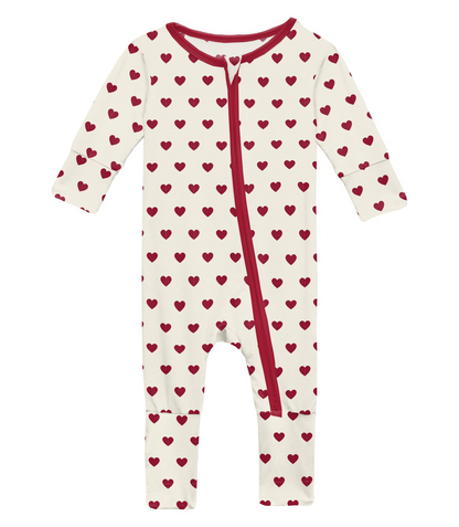 Print Convertible Sleeper with Zipper | Natural Hearts