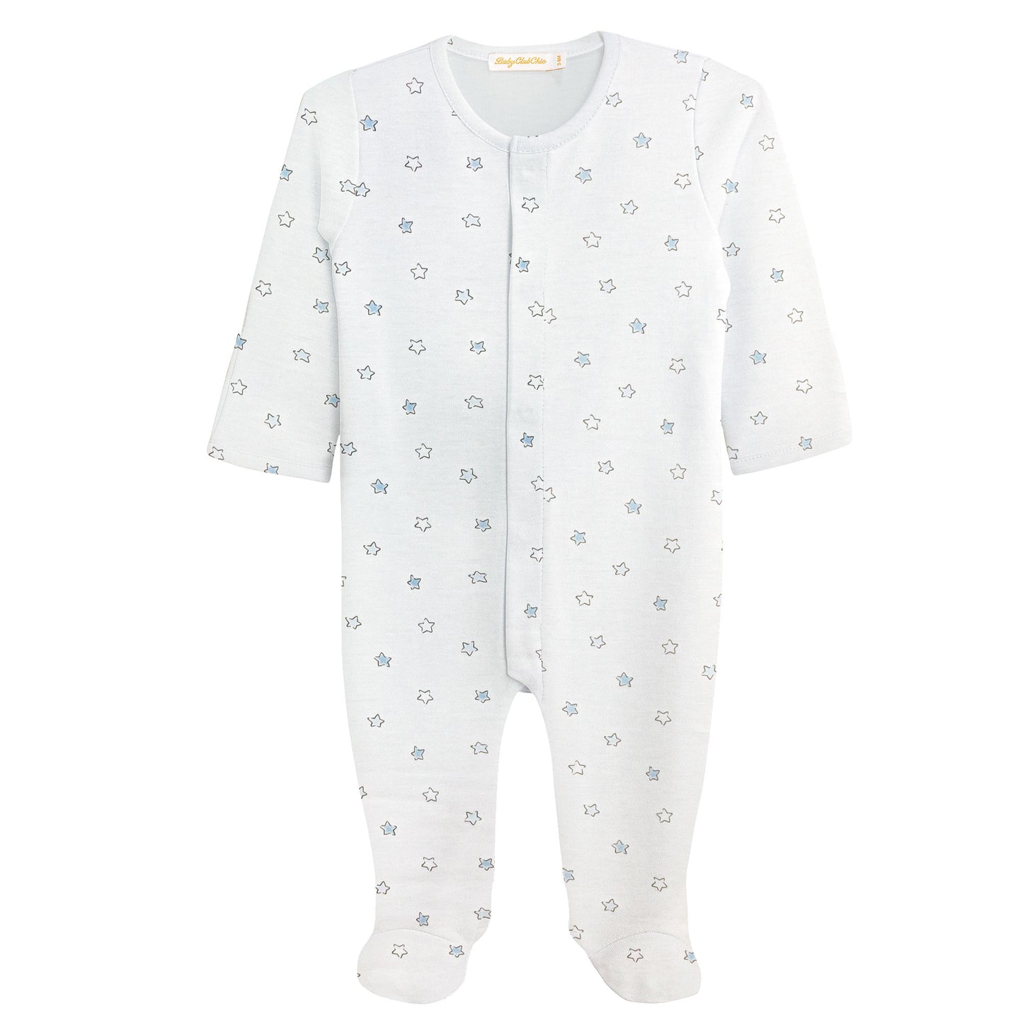 Printed Footie | Blue Little Stars