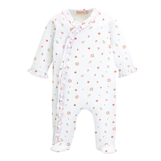 Ruffle Printed Footie | Rosebuds