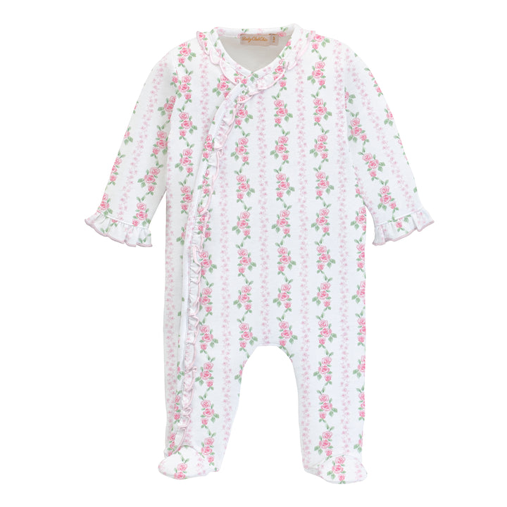 Printed Ruffle Footie | Soft Roses
