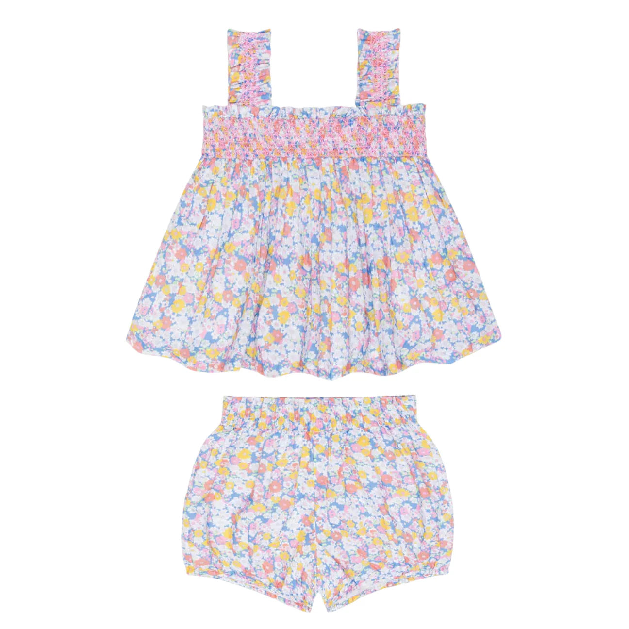 baby girls jasmine blossom smocked top and bloomer set