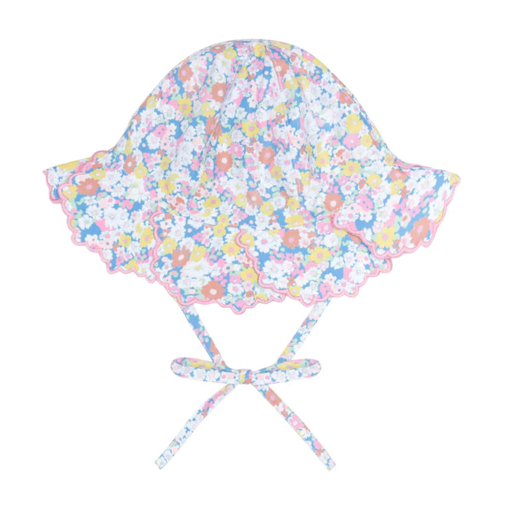 baby jasmine blossom scalloped sun hat