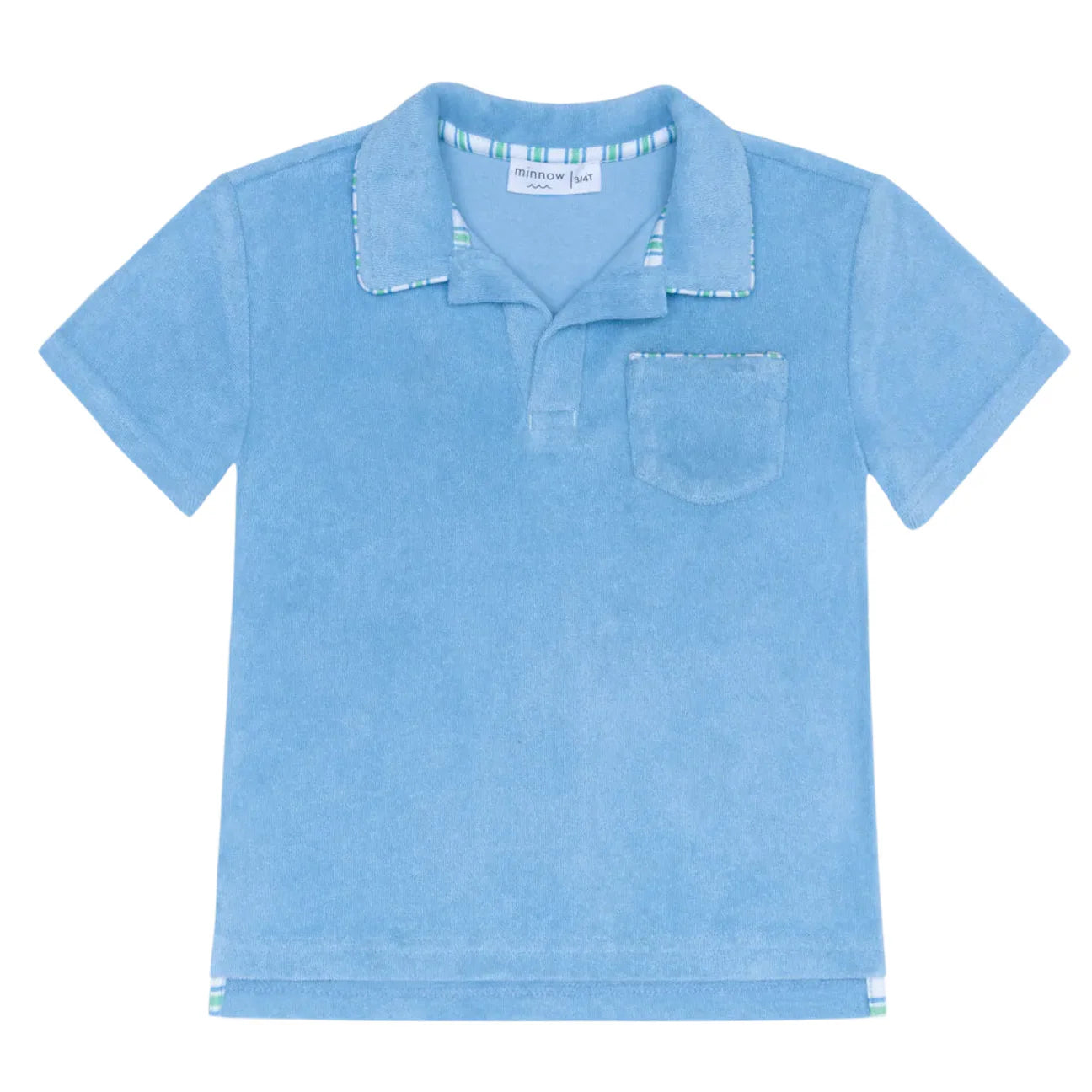 boys le marin blue french terry polo