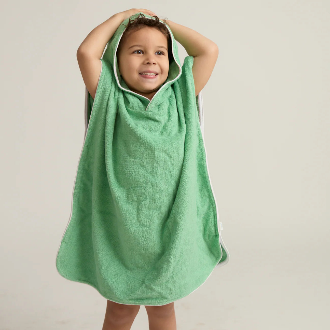 unisex gustavia green hooded french terry coverup