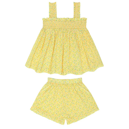 girls petite fleur top and short set